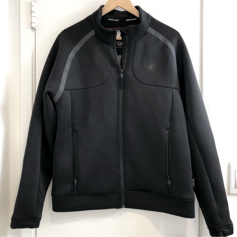 Body Glove 4 Pocket Zippered Fully Lined Wetsuit Style Jacket Black Size Medium.